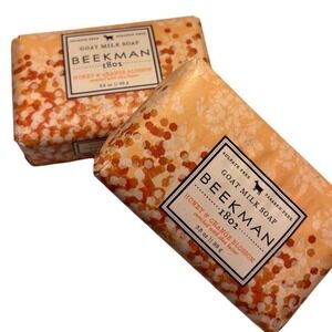 Beekman 1802 Honey & Orange Blossom Goat Milk Soap 3.5oz 2 Bars Shea Butter NEW